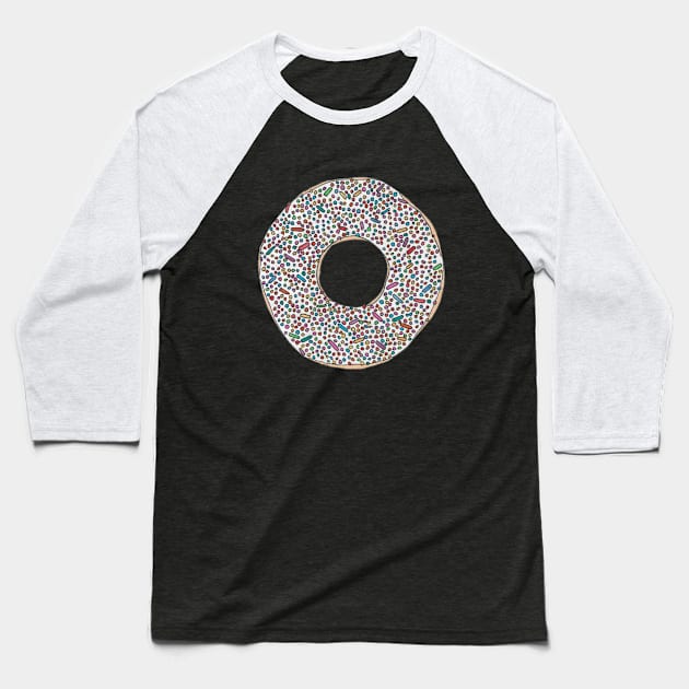 Donuts Baseball T-Shirt by suzzincolour